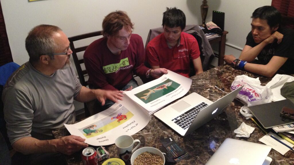 We spent many hours of conversation with our mentor, David Bjerklie talking about traditional knowledge, film and television, and media arts. 