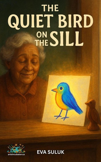 Cover art for The Quiet Bird on the Sill, a new piece of Canadian Indigenous children's literature.
