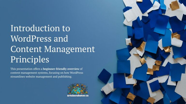 Presentation - Introduction to WordPress and Content Management Principles - 1