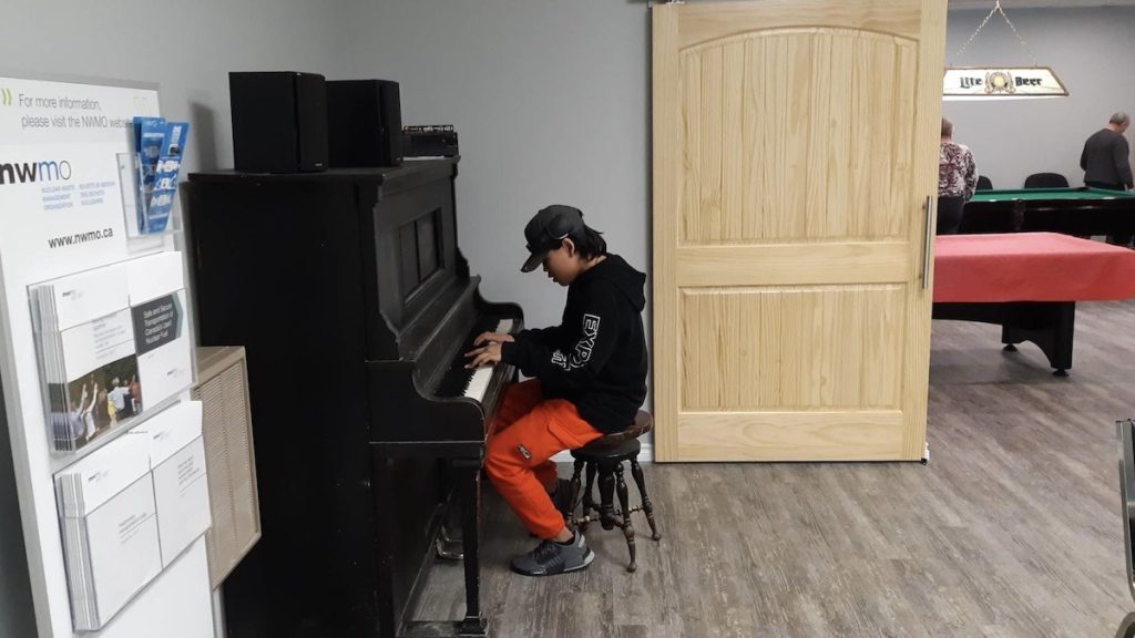 Tony Eetak hits the keys at the Dyment Recreation Hall, a venue for many local and regional music events.