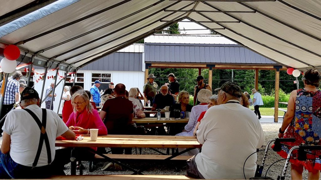 Crowds filled the new event tents listening to music and enjoying food from the Cookshack.