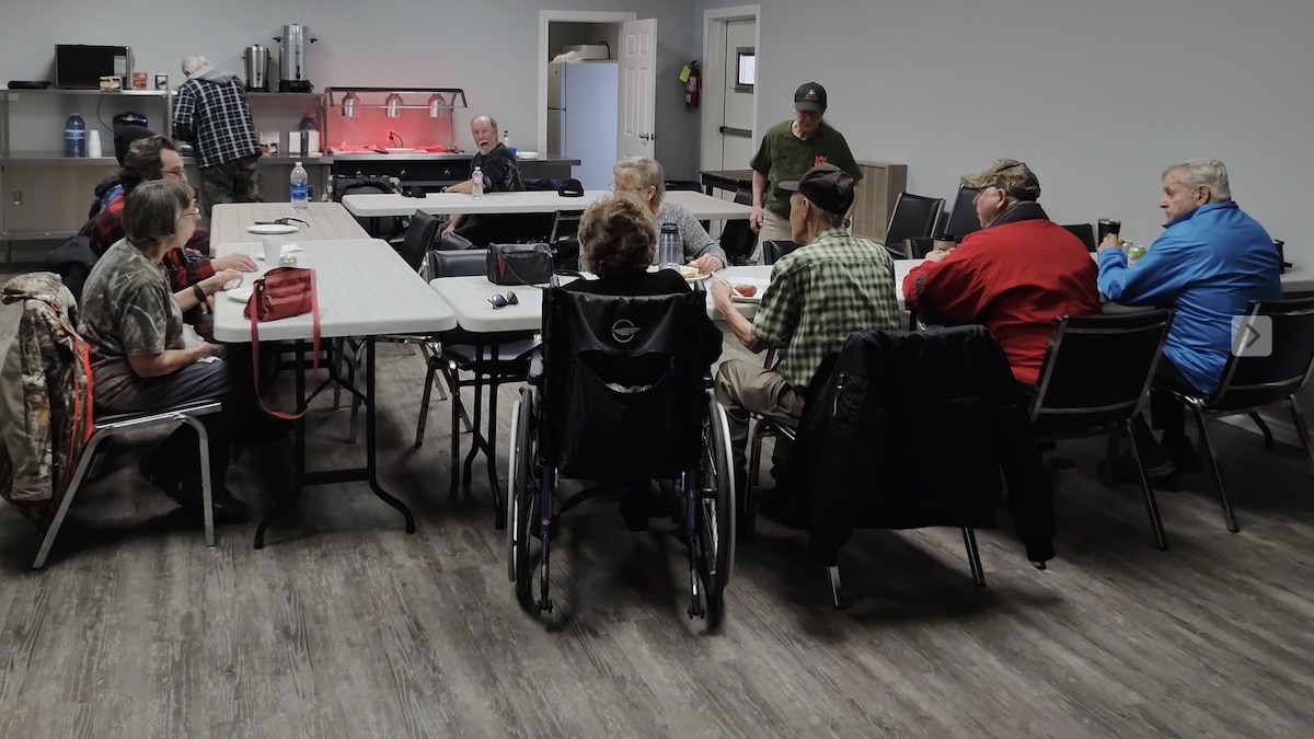 Community members gather at the Dyment Recreation Hall for conversation, dialogue and connection.