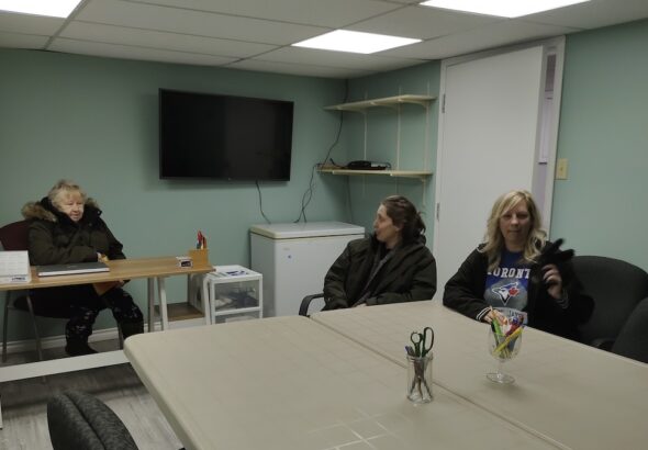 Terri, Sara and Karen have been hard at work in the lower level of the Dyment Recreation Hall rejuvenating the new business centre and participatory arts and research space.