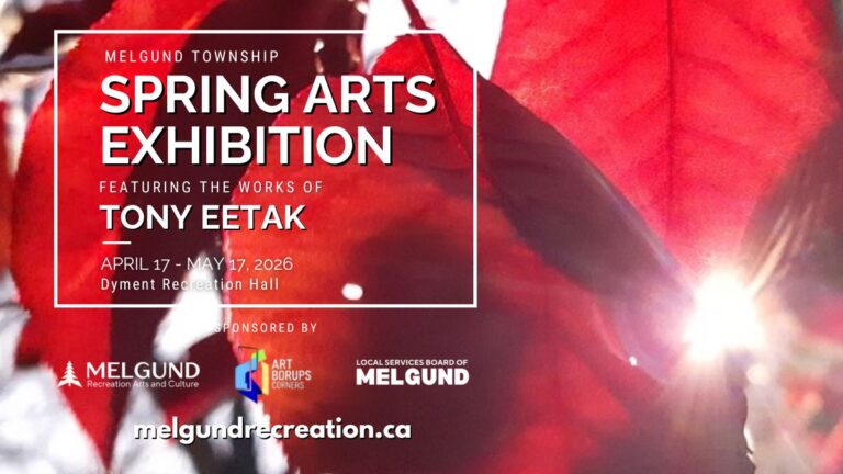 From open jams to community dialogues, Tony Eetak’s work anchors a month of interactive programming at the 2026 Melgund Township Arts Exhibition.