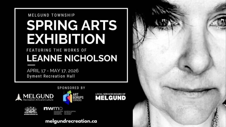 This year’s Spring Arts Exhibition at the Dyment Recreation Hall in Melgund Township, Northwestern Ontario proudly features the powerful work of local Borups Corners artist Leanne Nicholson. Rooted in the landscapes and traditions of Northwestern Ontario, Leanne’s striking mixed-media art—ranging from intricately painted skulls and antlers to expressive wildlife imagery—captures the spirit of the land in a way that is both raw and deeply moving. Her nature-inspired work blends visual arts and found natural materials, creating a unique artistic voice shaped by resilience, lived experience, and a deep connection to place. We are excited to showcase her work and celebrate local art, creativity, and community at this year’s exhibition.