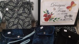 Handcrafted fabric pieces reflect decades of experience rooted in family teaching, memory, and everyday making.