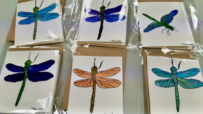 Find the perfect Mother’s Day gift at the Métis Center’s massive craft market this Saturday morning, like these beautiful dragonfly cards painted by Dryden artist Tanya McArthur.