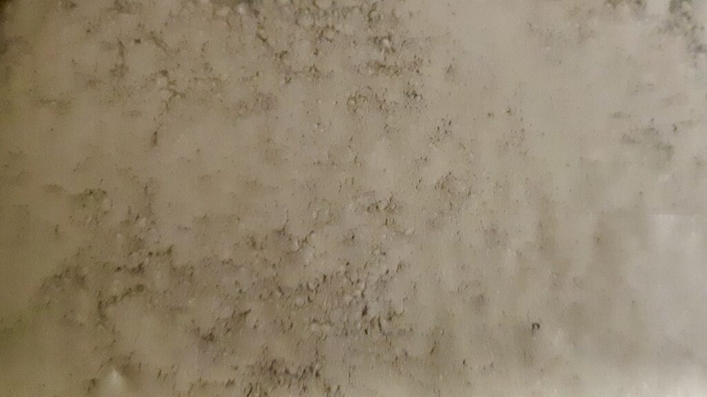Our wild clay is mostly powdered. It still needs some work, but for now we've bagged it up as mostly fine power.