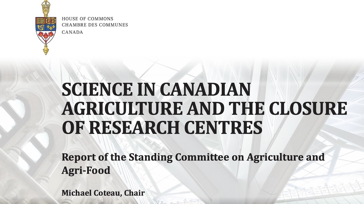 Farming scientists warn that Ottawa's plan to cut regional labs and organic research programs will leave Canadian crops highly vulnerable to climate change.