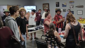 The Dyment Recreation Hall was packed on July 1st with activities ranging from live music, to silent auctions, art sales and activities for the kids.