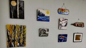 This summer, the Dyment Recreation Hall is exhibiting the beautiful work of local Borups Corners artist Leanne Nicholson.