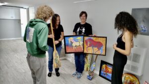 Borups Corners artist Leanne Nicholson prepares her work for next month’s annual fall arts exhibition at Dyment Recreation Hall, opening September 12, 2026.