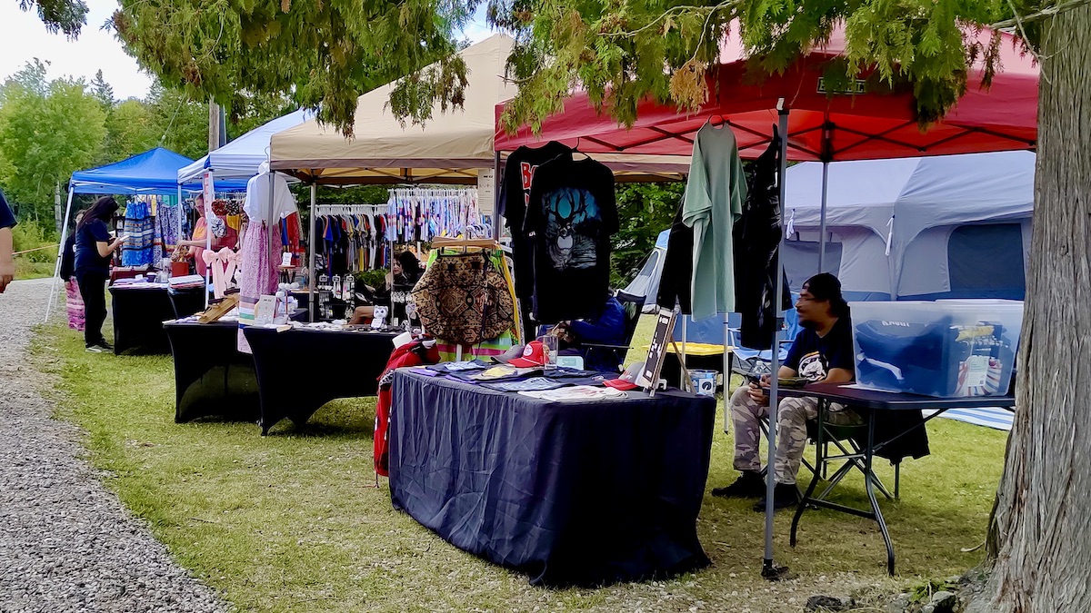 The craft booths at the Wabigoon Lake Ojibway Nation Pow Wow featured a wonderful mix of handmade work, from hats and shirts to ribbon skirts, beadwork and other creative pieces.
