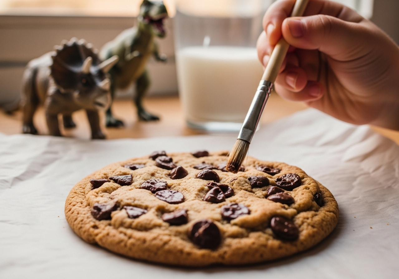 Chocolate Chip Dinosaur Dig Cookies