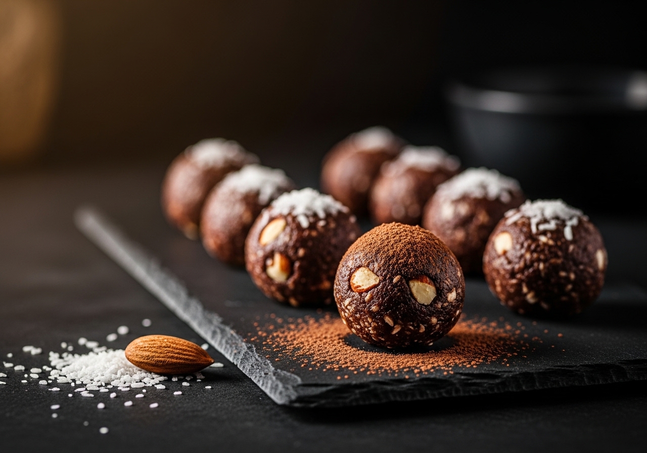 Decadent Chocolate Coconut Almond Energy Bites