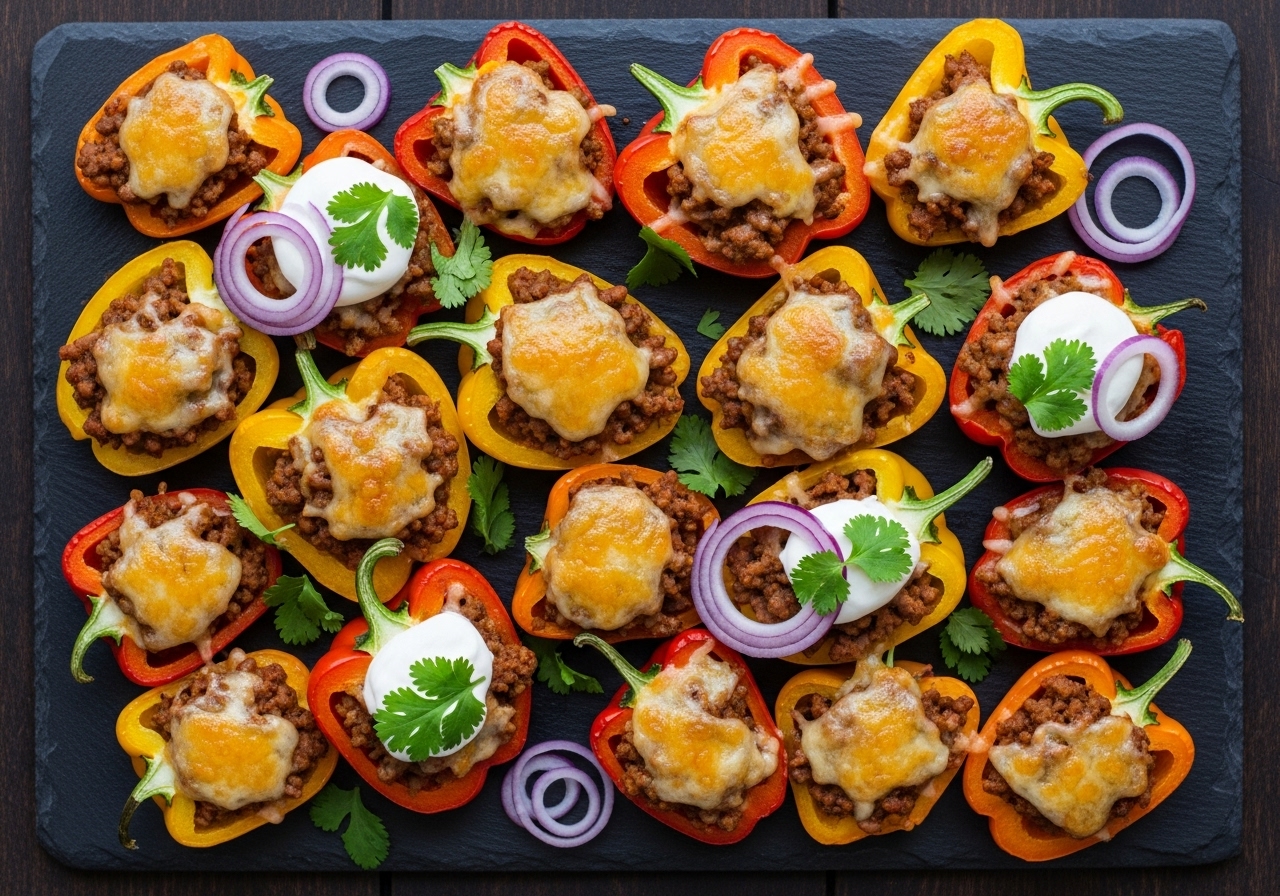 Loaded Mini Bell Pepper Nachos