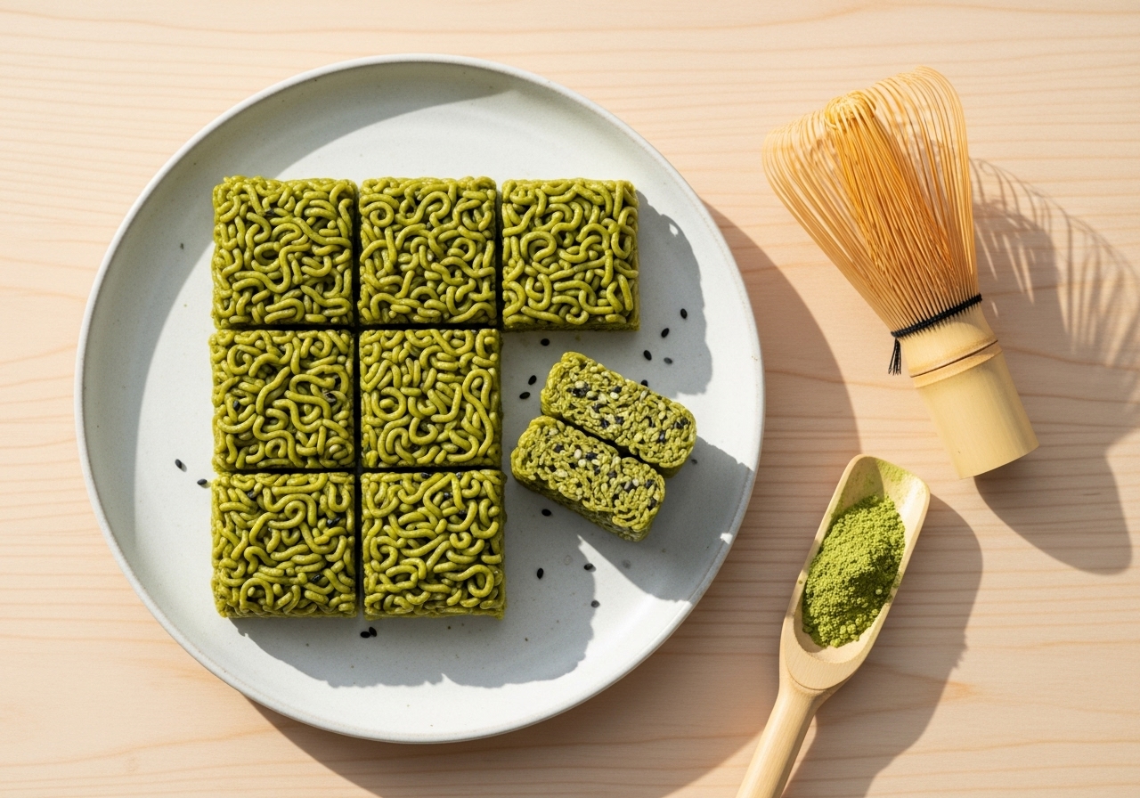 Matcha & Black Sesame Noodle Bars