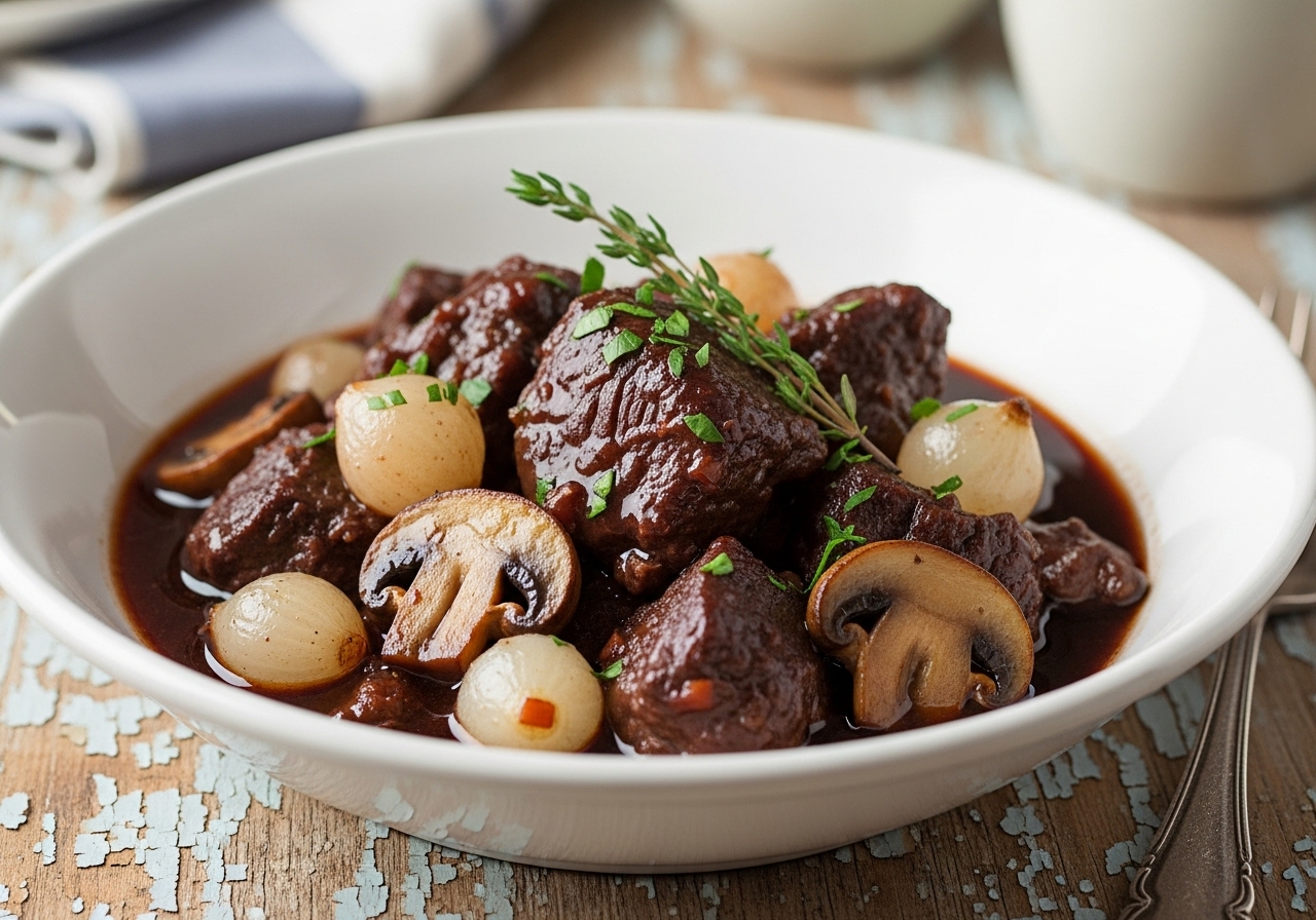 Provencal Red Wine Venison Stew with Herbs de Provence