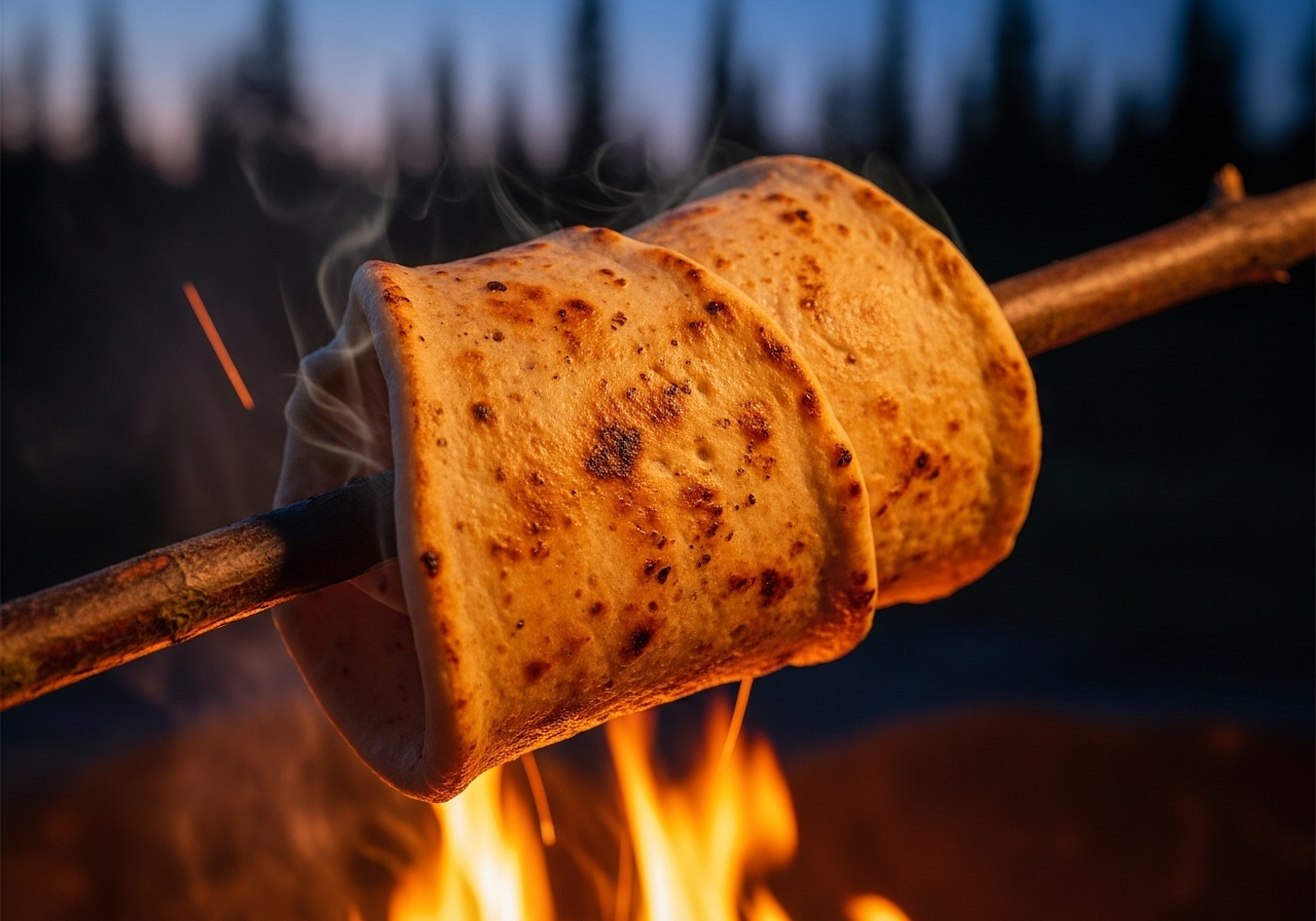 Rustic Campfire Bannock on a Stick