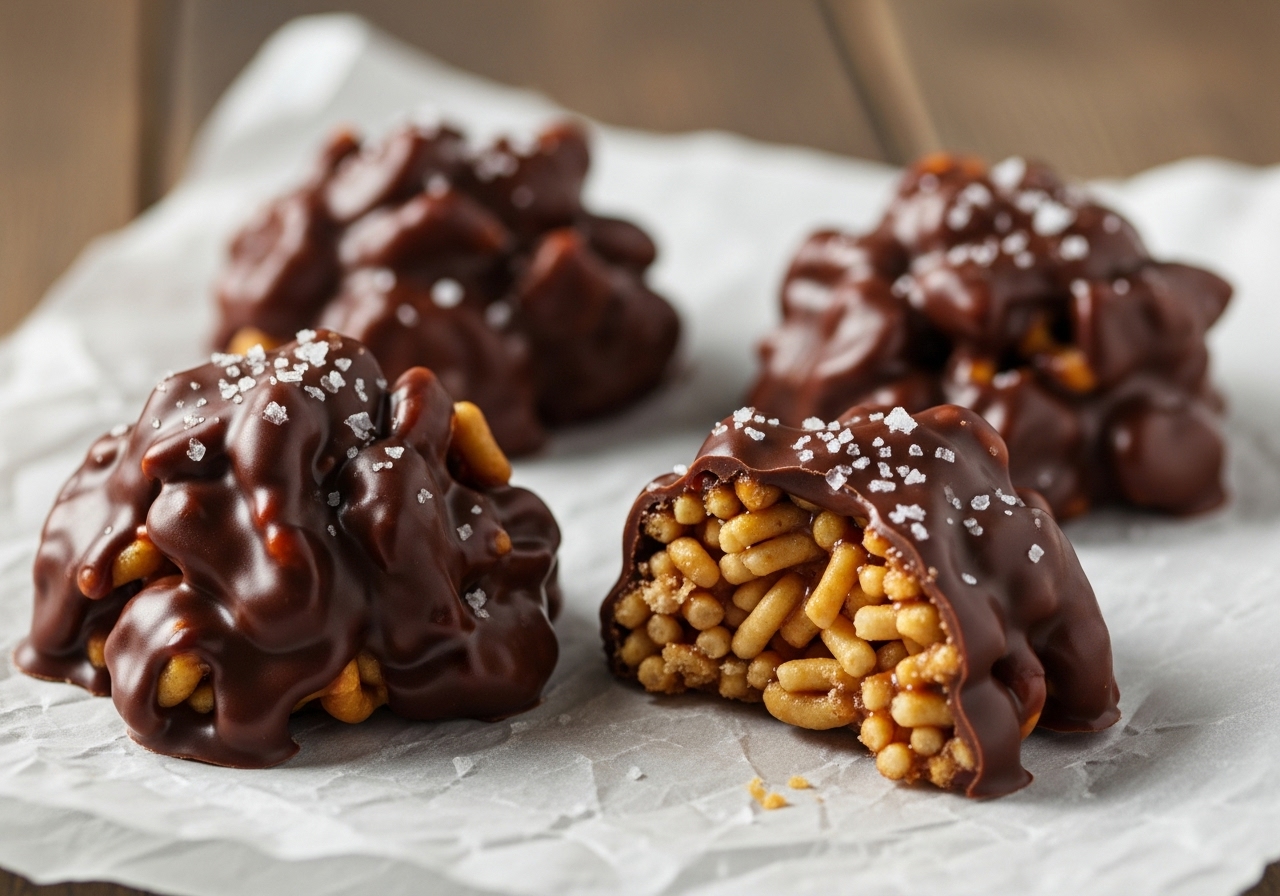 Salted Caramel Peanut Butter Chow Mein Haystacks