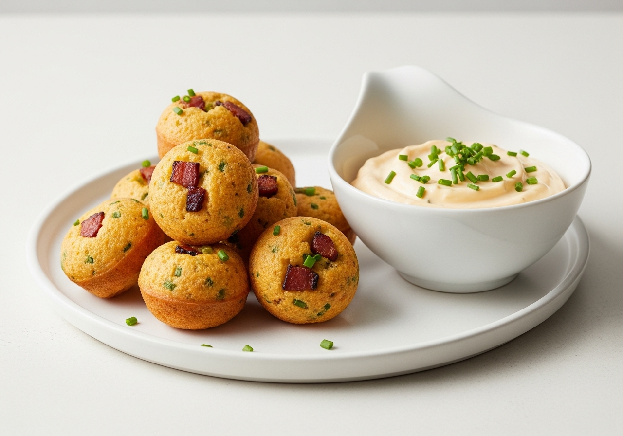 Savory Bacon and Chive Donut Holes