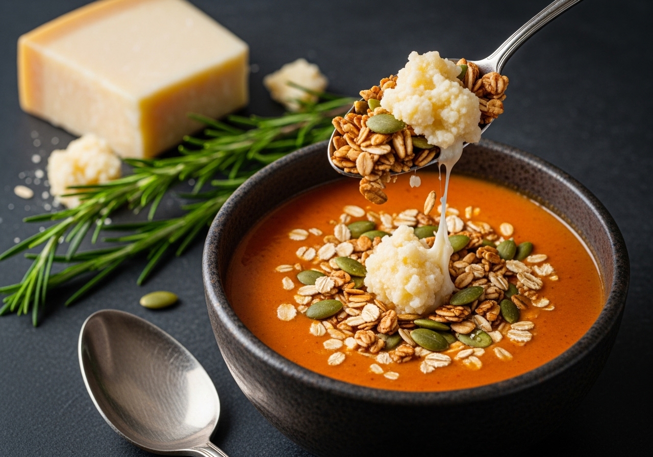 Savory Rosemary Parmesan Pumpkin Seed Granola