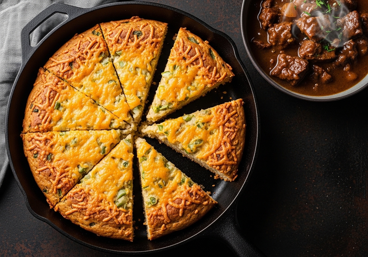 Sharp Cheddar & Wild Onion Pan-Fried Bannock