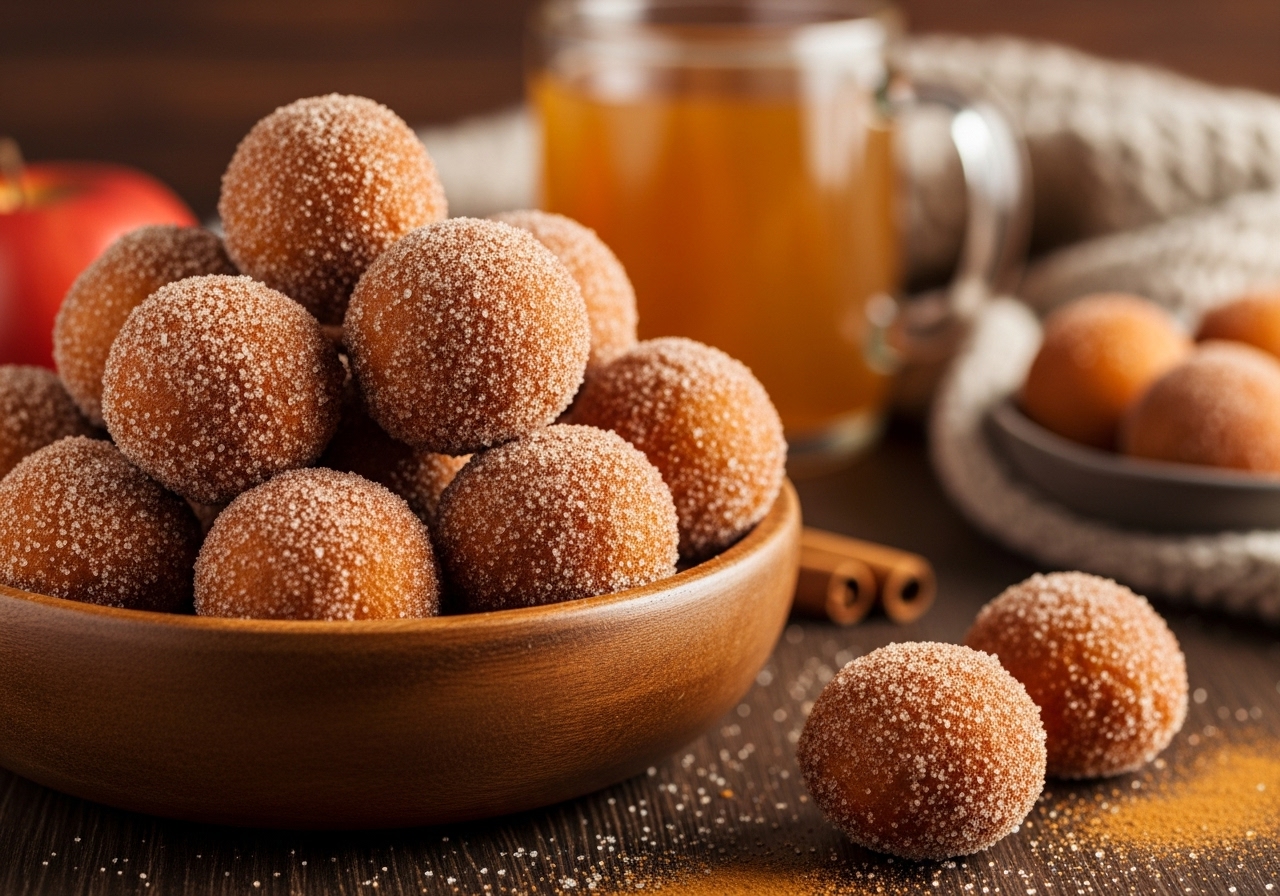 Spiced Apple Cider Doughnut Holes