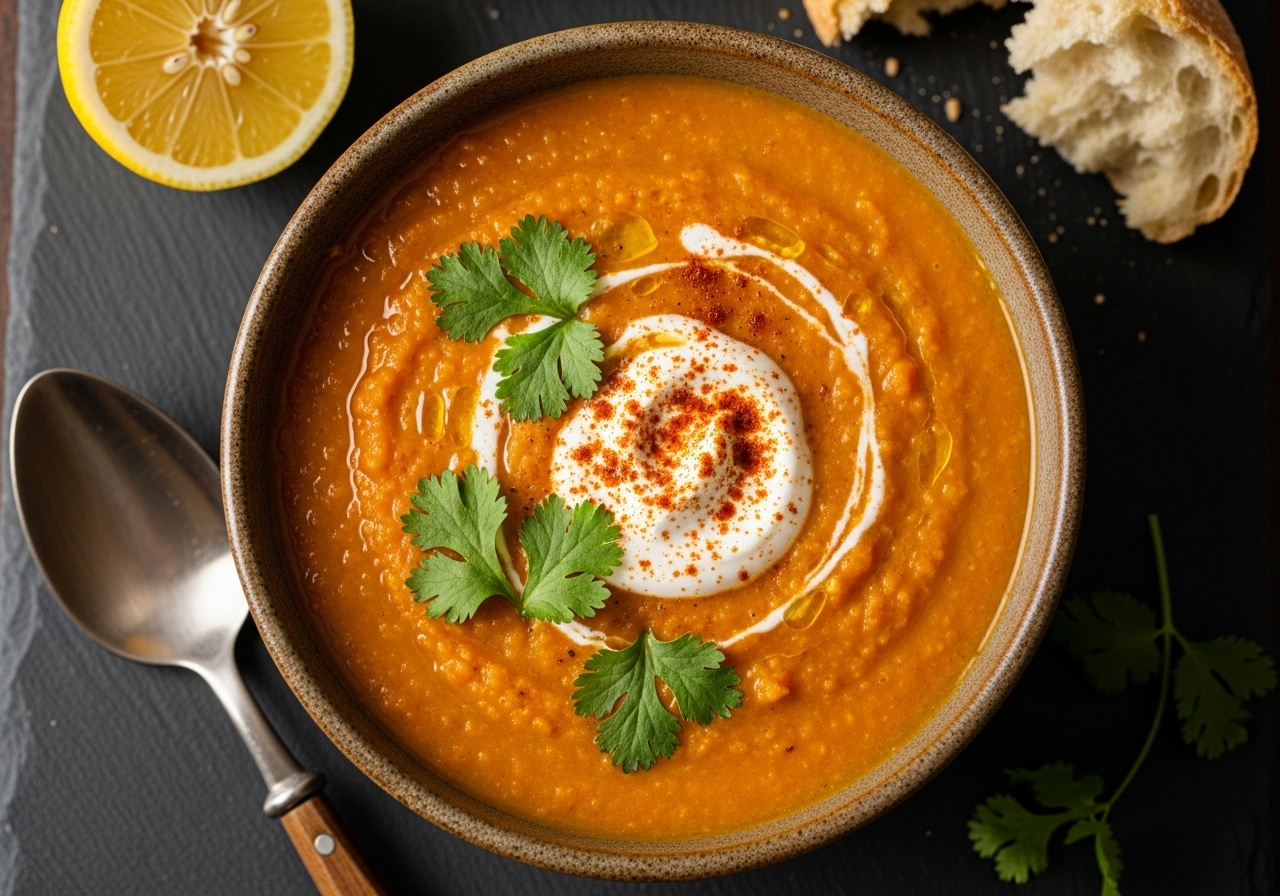 Spiced Carrot and Red Lentil Soup