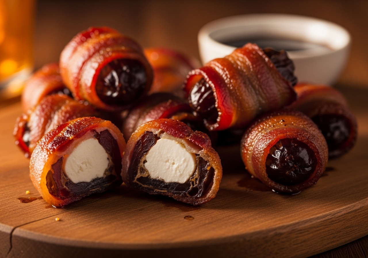 Sweet & Salty Bacon-Wrapped Dates