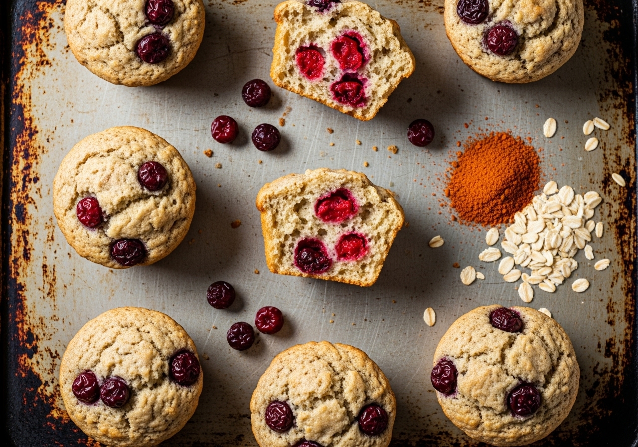 Tangy Partridgeberry & Smoked Chipotle Muffins