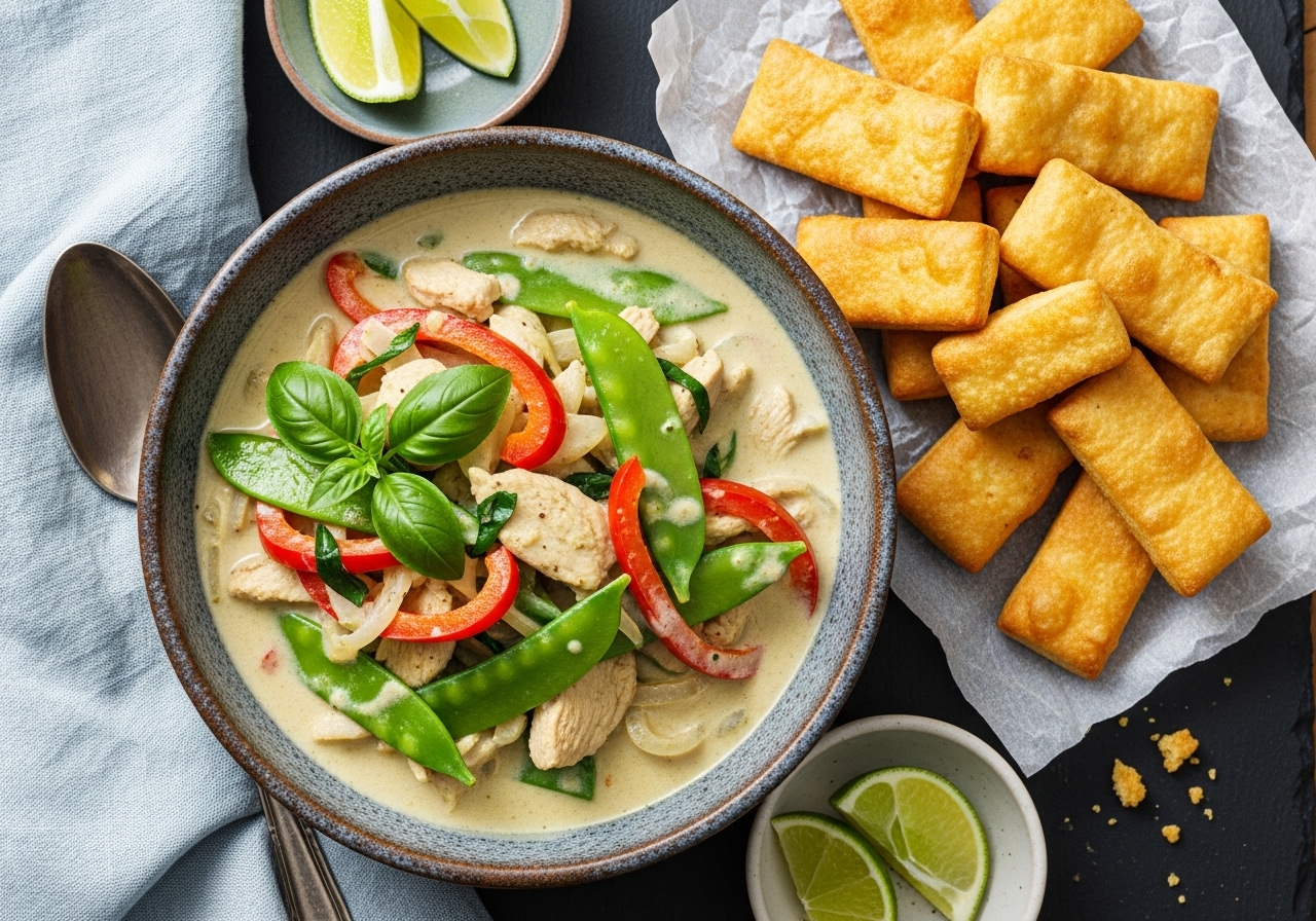 Thai Green Curry Bannock Dippers