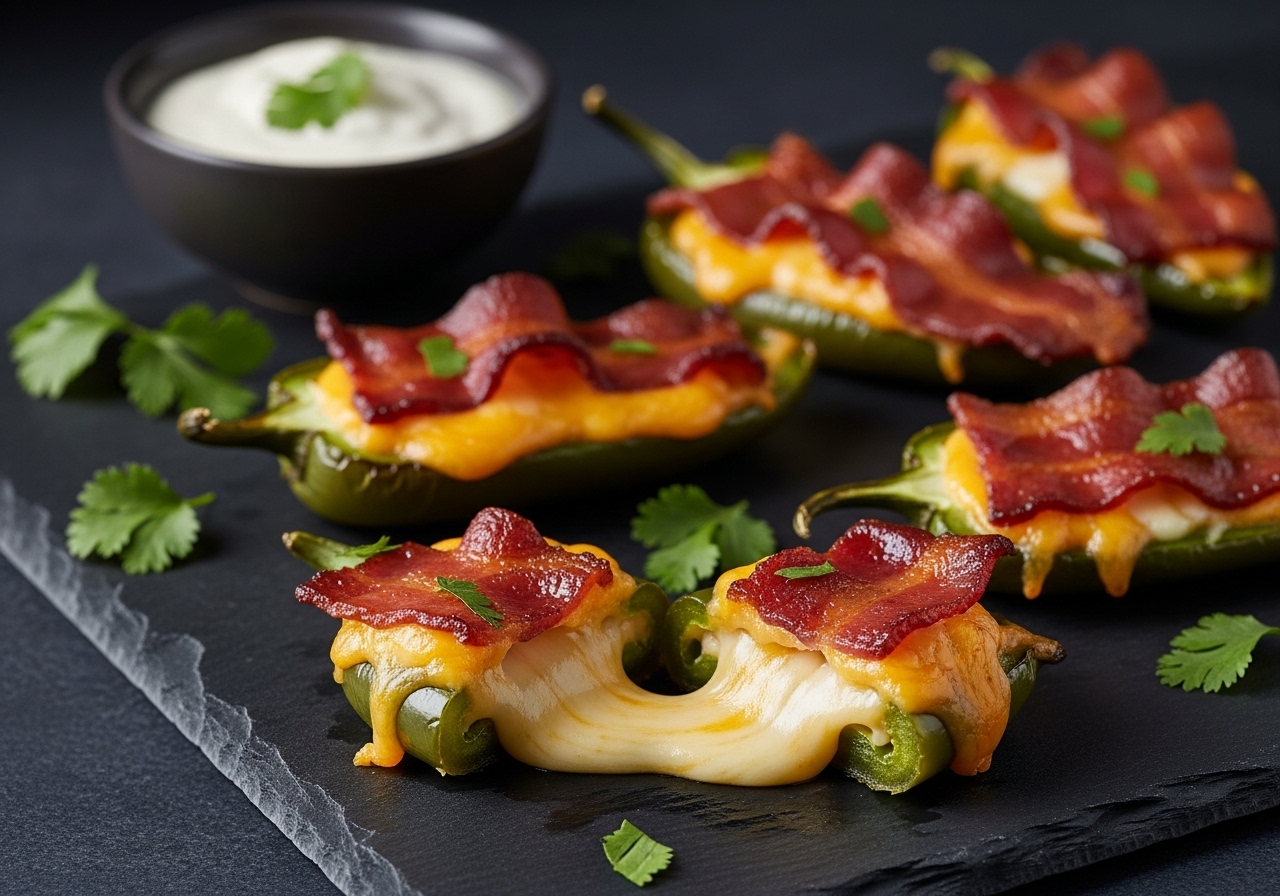 Ultimate Cheesy Bacon Jalapeño Poppers
