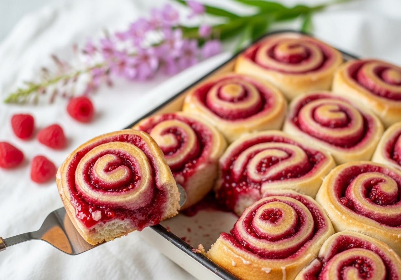 Wild Raspberry & Fireweed Bannock Swirls