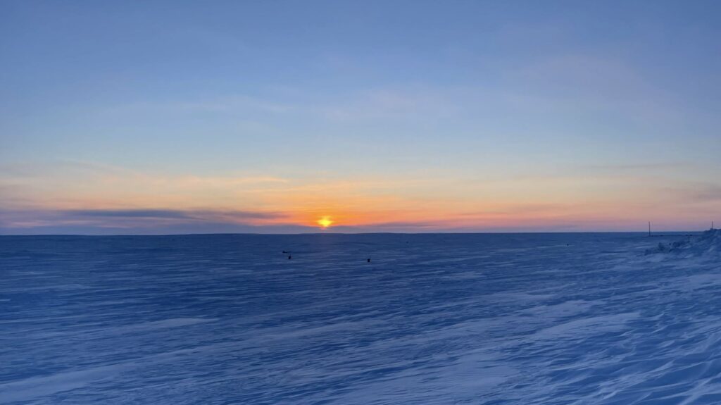 Sun and ice. We stand here, on the edge of forever. Where does the light lead us? What will we find on the other side? That horizon... it's shifting, changing, like the world beneath our feet. This isn't just a view; it's our story, written in ice and light, waiting to be told.