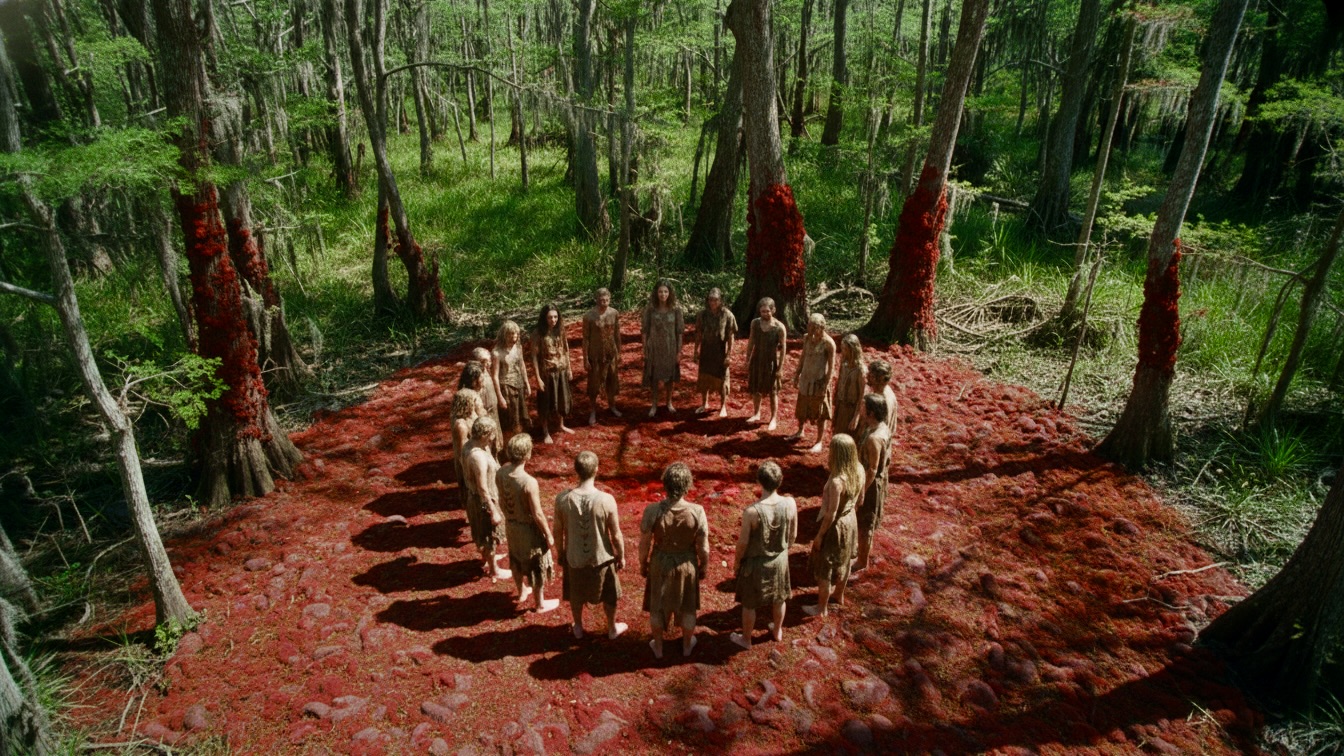 A Red Moss Feeding