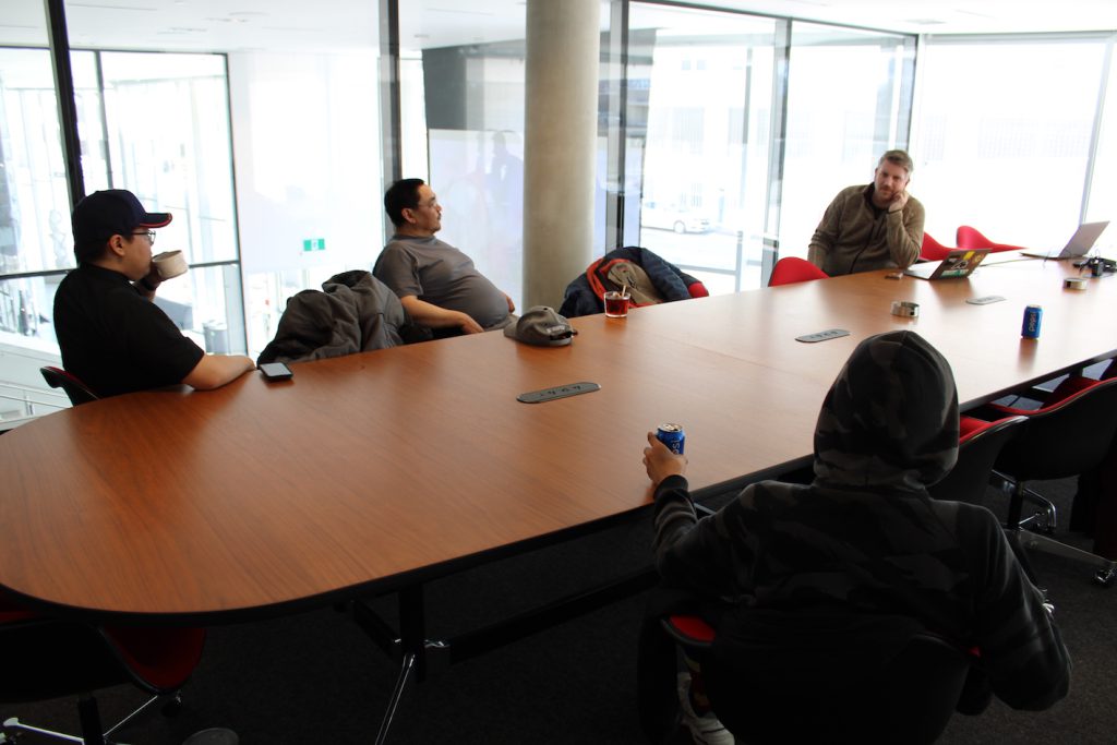 Members of the former Arviat Film Society, Global Dignity Canada, and the Our People Our Climate project held a knowledge sharing session with the Minneapolis College of Art and Design at the Winnipeg Art Gallery.