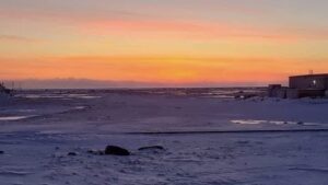 The sunset over the tundra. Photo: Tony Eetak