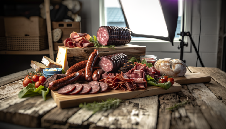 A Culinary Journey with Manitoba Beef: Explore the diverse range of our value-added meat products. Perfectly grilled sausages, tender deli meats, and premium cuts, all brought together for an unforgettable charcuterie experience. Photo by Tony Eetak, Art Borups Corners Youth, Arts and Media.