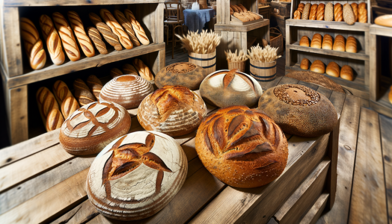 Explore a stunning array of artisanal breads in a rustic store setting, generated using DALL-E 3. From round boules to braided challahs and seeded multigrain loaves, this ultra high-resolution photo showcases the intricate details and warm, earthy tones of freshly baked bread. Join us every Friday as we share these captivating images and teach others how to create their own food prompts, blending digital creativity with culinary artistry as part of our digital literacy project. Photo: Tony Eetak, Art Borups Corners Youth, Arts and Media.