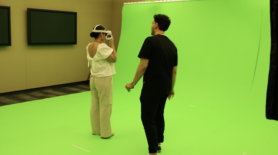 Checking out how Virtual Reality and interactive media arts can be used to support climate action, participatory arts and storytelling at the Aabijijiwan Media Lab with the University of Winnipeg in 2022 with funding from the Manitoba Arts Council and Canada Council for the Arts.
