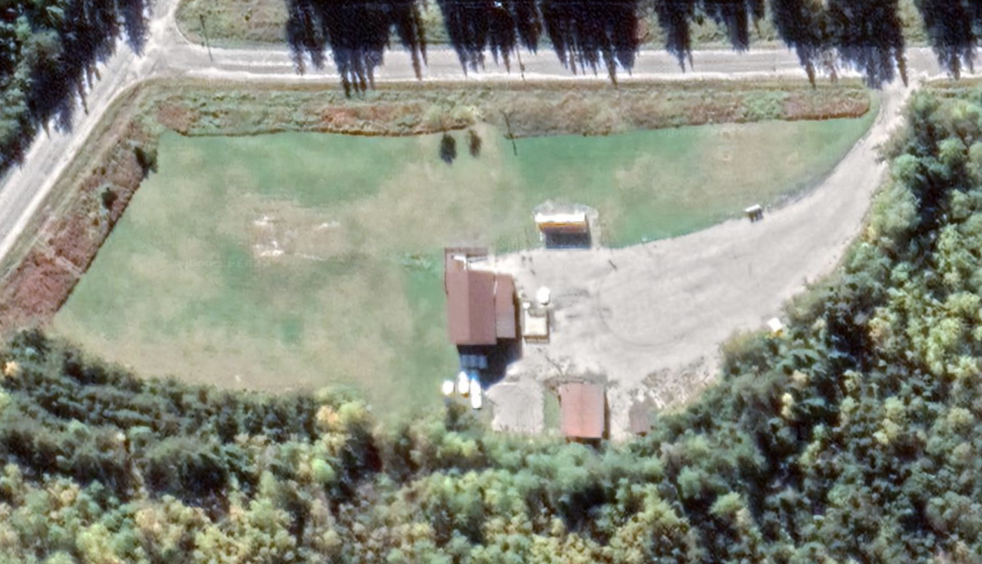 An overhead view of the Melgund Township recreation complex, which supports the communities of Dyment and Borups Corners and area in Northwestern Ontario.
