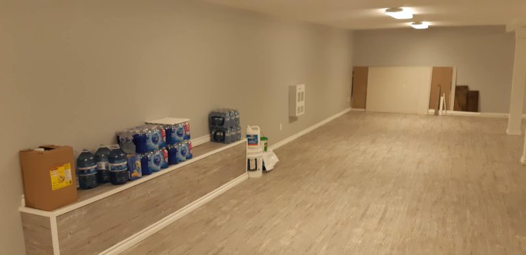 The lower level of the recently-restored Dyment Recreation Hall.