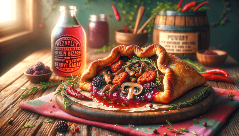 For this week's AI Food Prompt series, we reimagine a Canadian classic with bison, wild mushrooms, and a tangy elderberry-chili jam filling inside crispy, golden pizza pops. A flavorful and fun fusion dish!