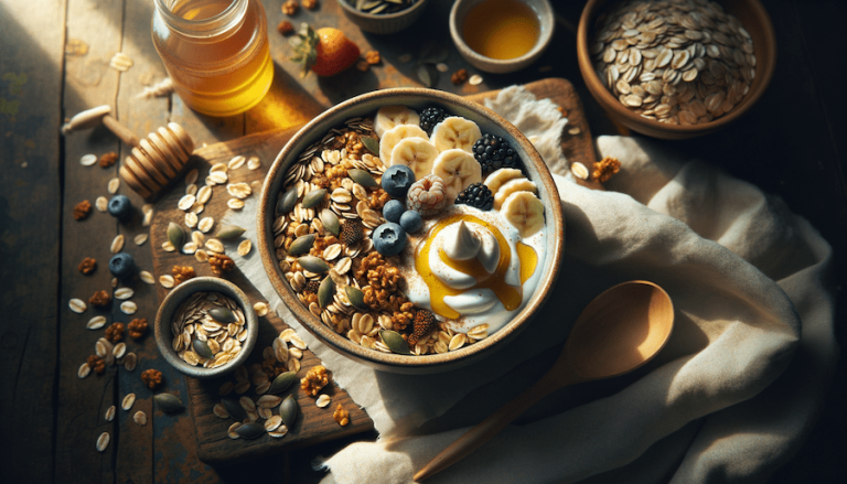 For this week's AI Food Prompt Art series image and recipe, we present Manitoba pumpkin seed granola, a wholesome breakfast treat to start your day right.