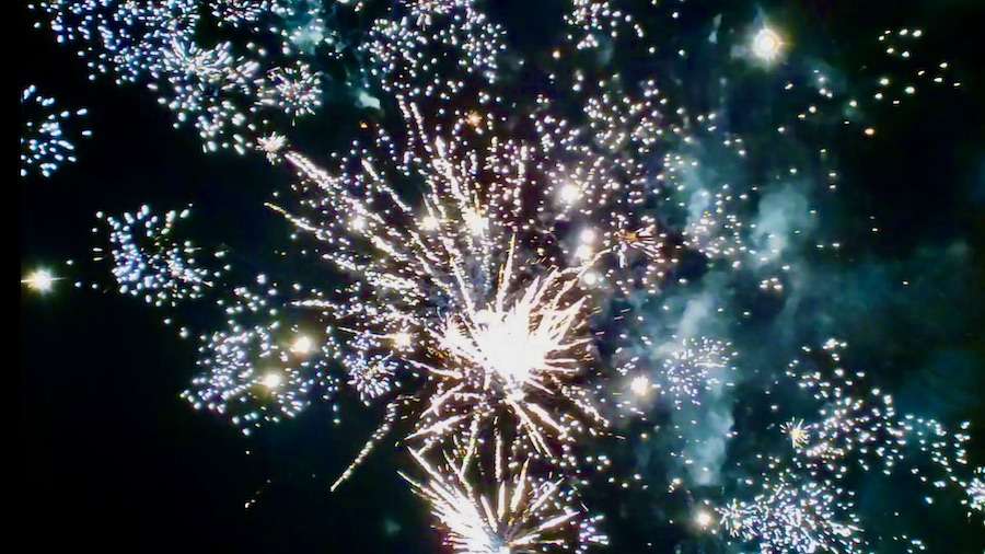 Fireworks light up the sky at the Dyment Recreation Hall February 23, capping off celebrations for Family Day and National Kindness Week 2025.