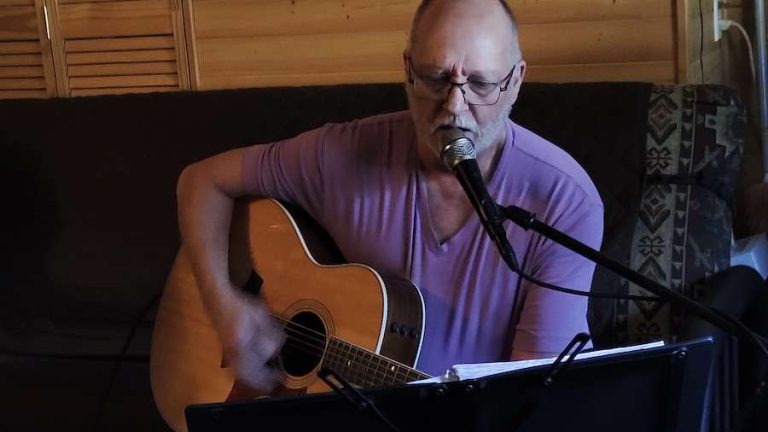 Dryden musician Gerry McArthur's guitar riffs provided the backbone for countless musical moments at the retreat. Beyond his impressive guitar skills, Gerry also ensured everyone sounded their best, expertly managing the sound for the weekend's lively performances.