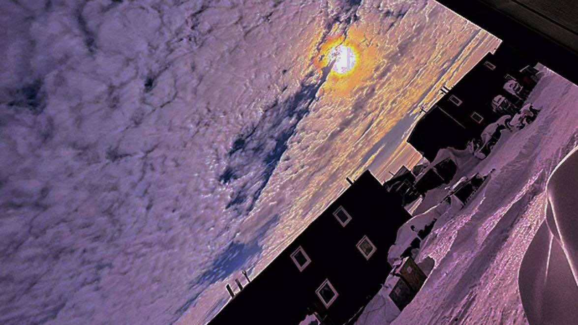 The sky folded under the weight of something forgotten. The buildings stay still not because they want to, but because they’ve been asked to remember a world that no longer runs upright. What if time shifted its axis, and only snow noticed?