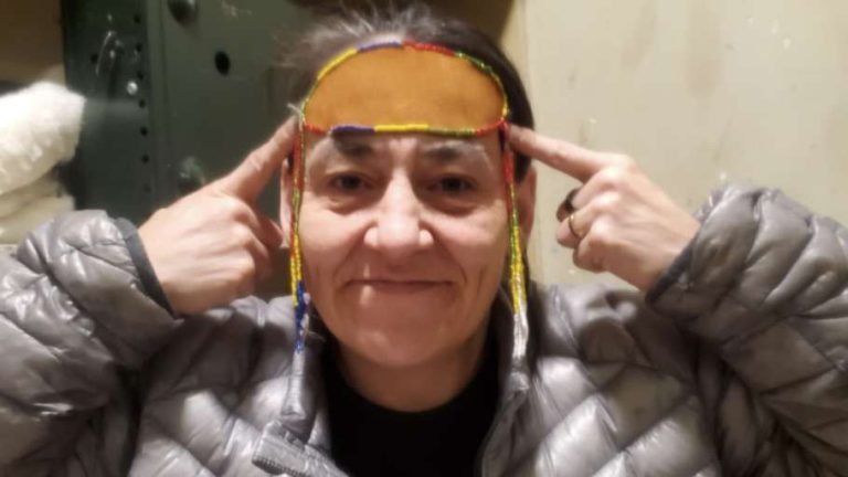 Arviat Artist Eva Suluk has been working to preserve the art of making qauruti - a traditional headband worn by Kivalliq Inuit.