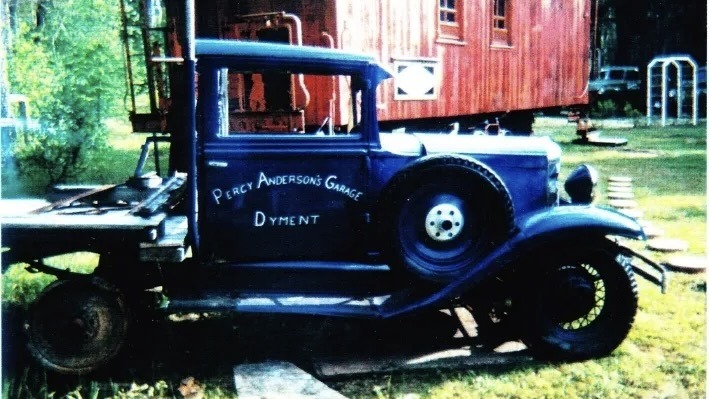 Historic vehicles and equipment on display at the Dyment Museum.